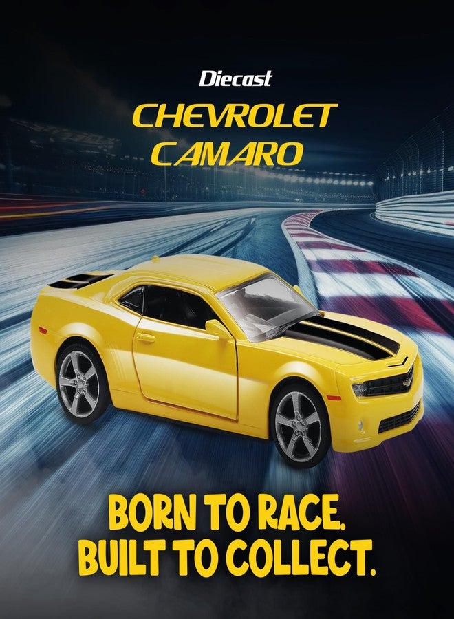 Rmz City 5 Inch Die Cast Chevrolet Camaro Toy Car 1:32 Scale Model | Licensed Collectible Vehicle with Opening Doors & Pullback Action | International Series for Kids & Car Lovers | Red - Image 2